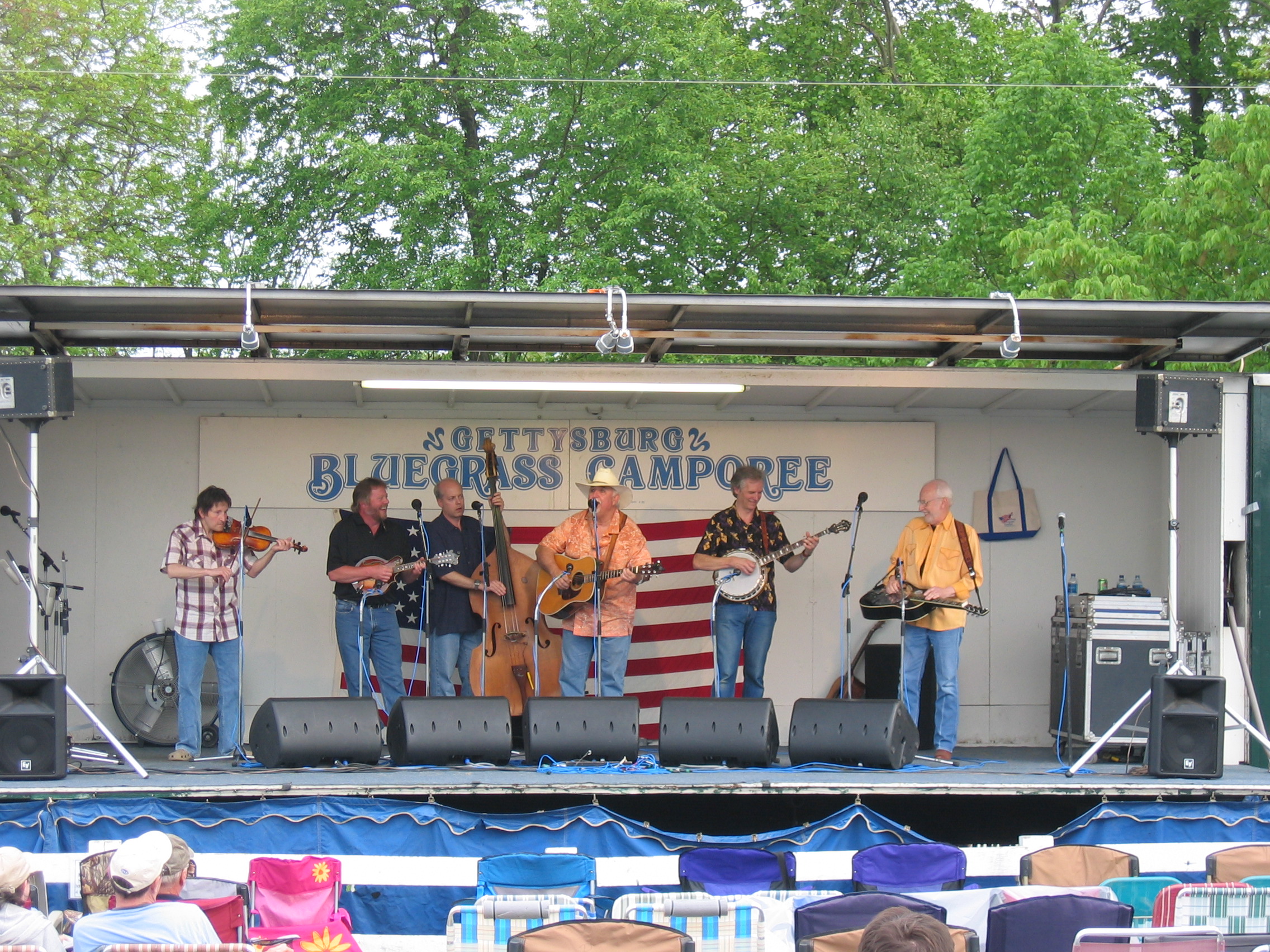 The Good Deale Bluegrass Band with Mike Auldridge at the Gettysburg Bluegrass Festival, 2008