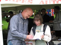 Sammy Shelor at the vendor area at the Gettysburg Bluegrass Festival, 2010