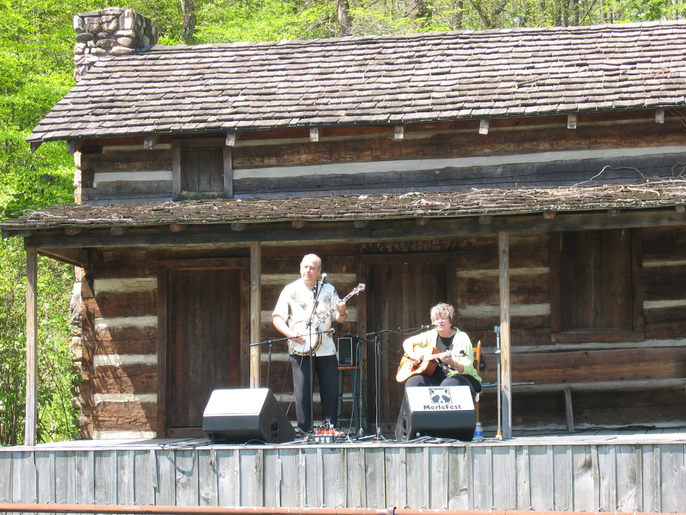 Pete (Dr. Banjo) and Joan Wernick at MerleFest, 2007